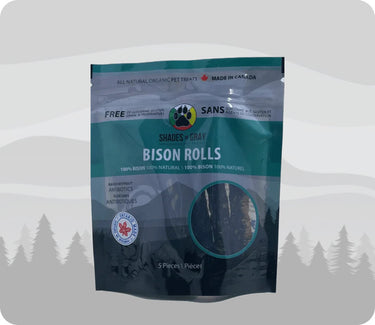 Shades of Gray Bison Rolls - Indigenous Pet Treats